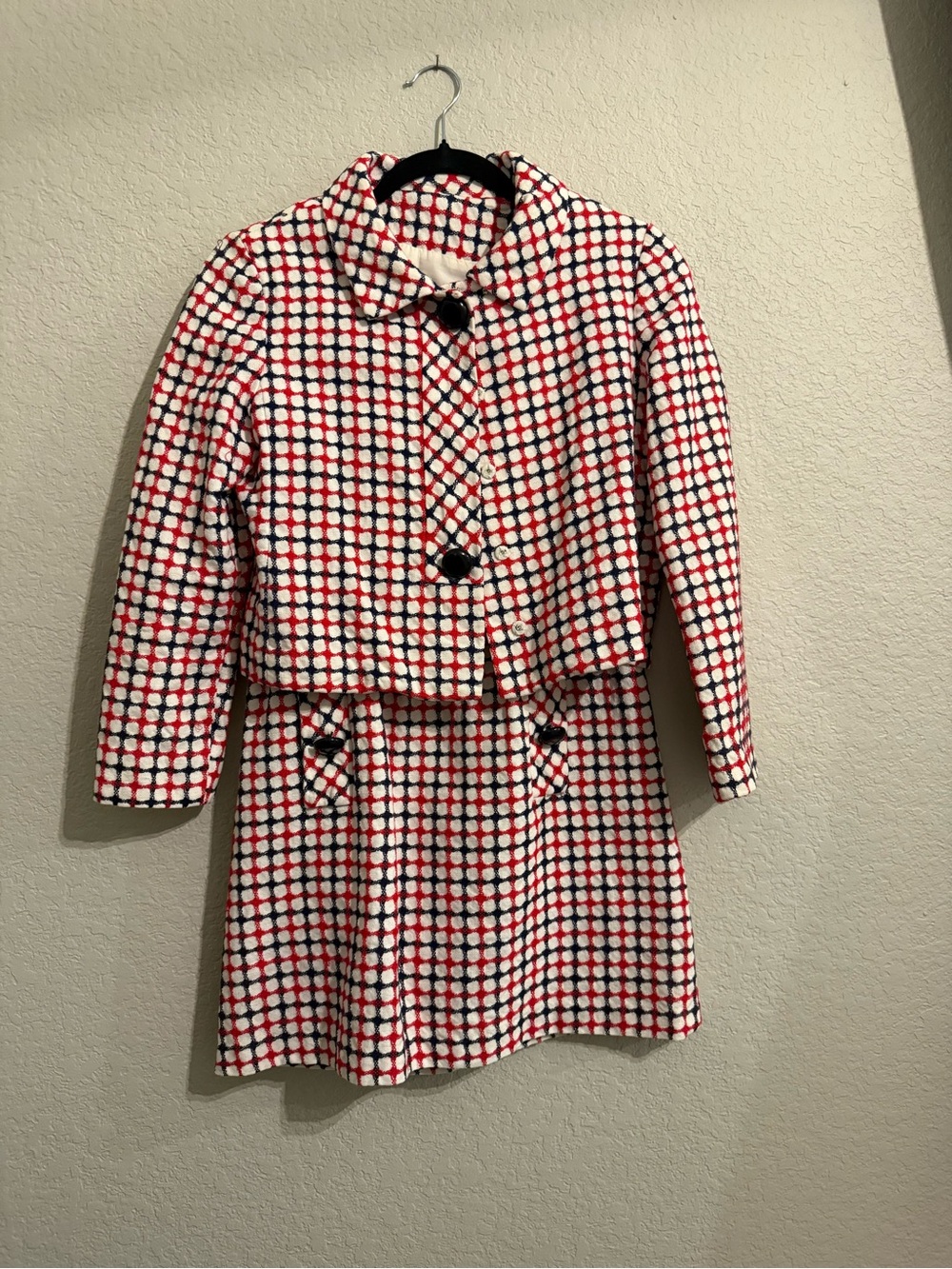 Vintage Red & White Matching Jacket and Dress